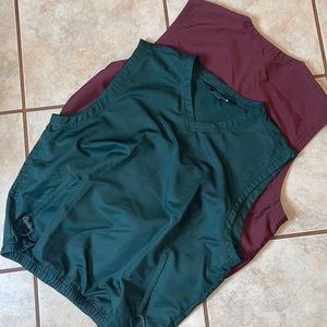 Tri Mountain Navy V Neck Pullover Windbreaker Vest Golfing ❤️